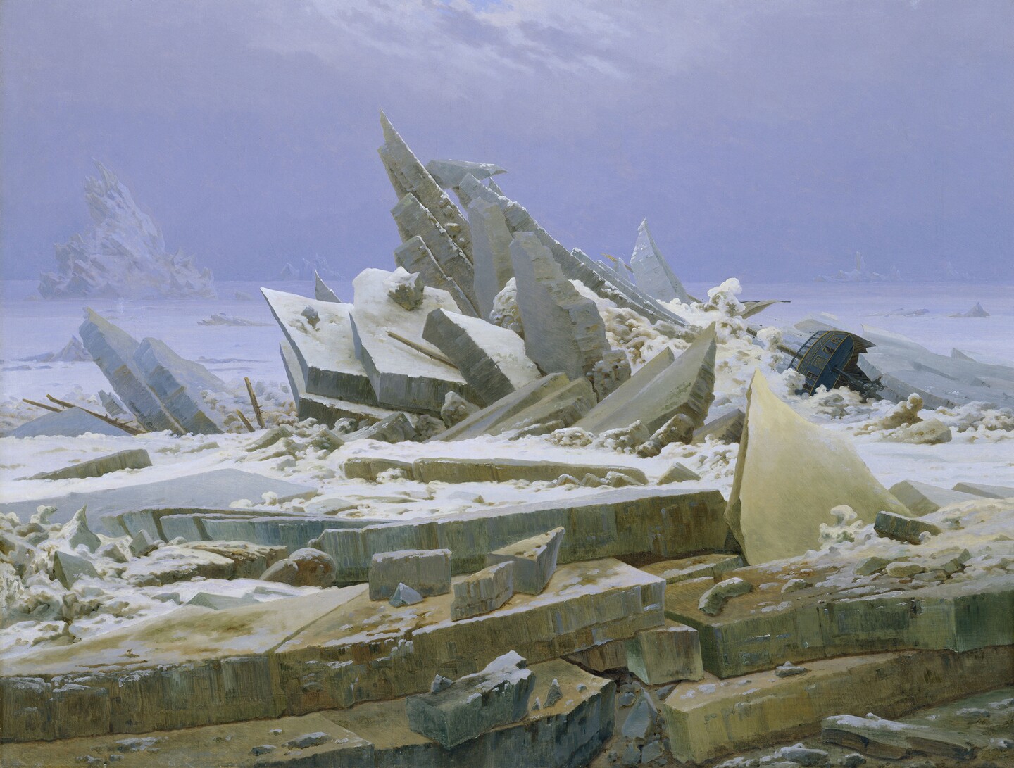Caspar David Friedrich, Das Eismeer, 1823/24, Hamburger Kunsthalle / bpk Foto: Elke Walford