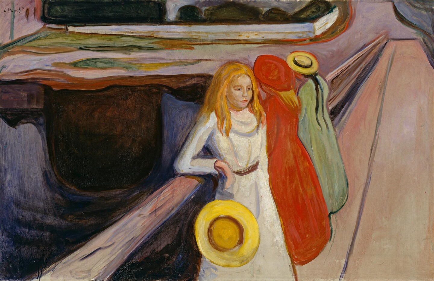 Edvard Munch, Mädchen auf der Brücke, 1901, Foto: Elke Walford