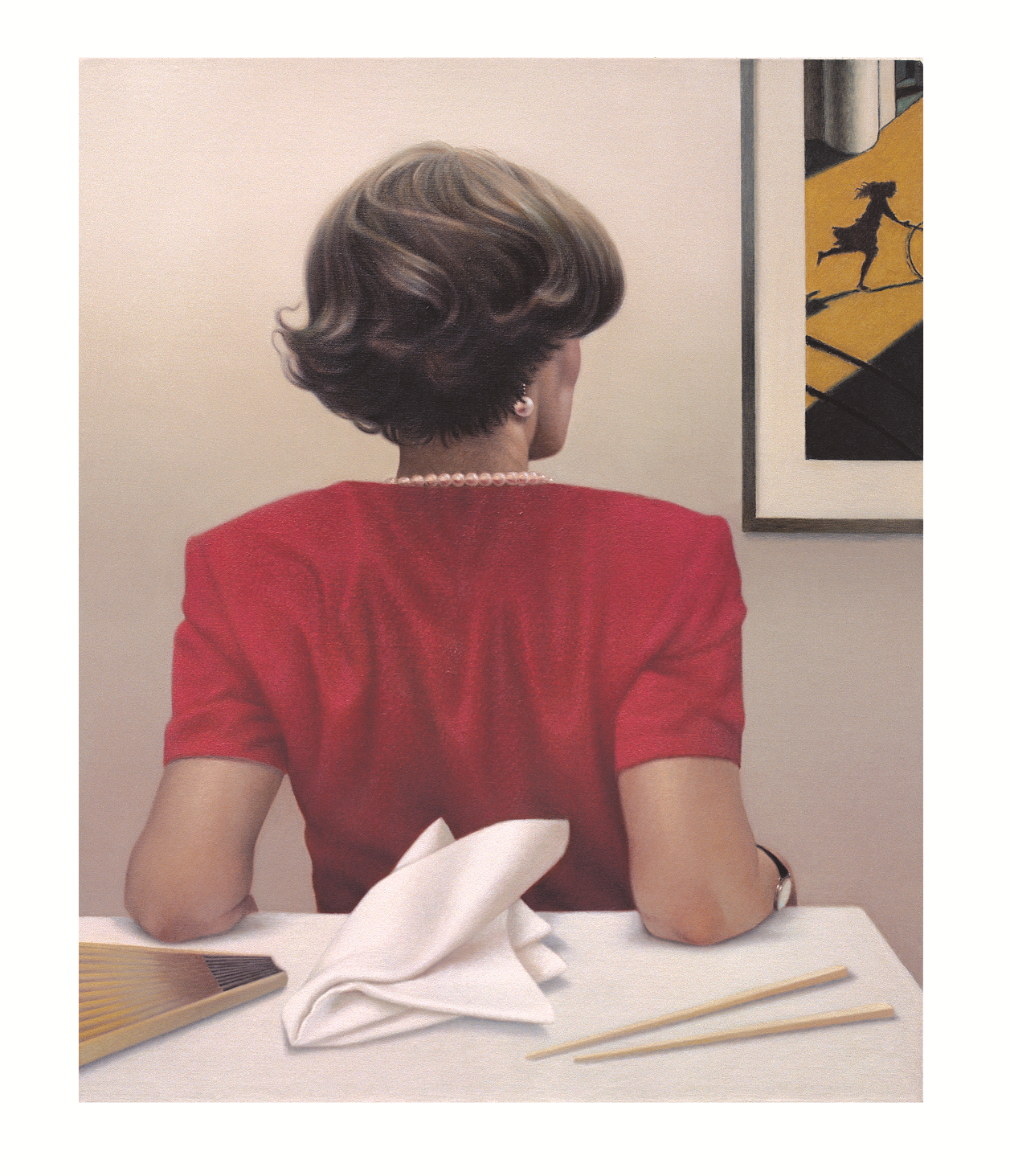 Almut Heise (*1944), Rückenansicht, 1999-2000, Öl auf Leinwand, 80 x 65 cm, Hamburger Kunsthalle, Schenkung der Künstlerin 2024