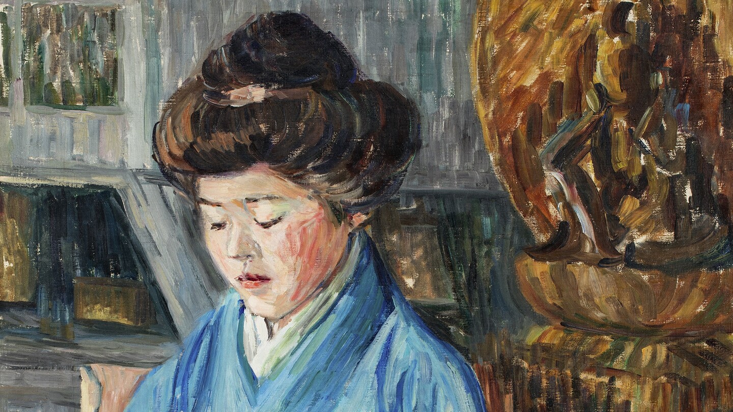 Alma del Banco (1862 - 1943), Japanerin, um 1910, Öl auf Leinwand, 87 x 64 cm, Schenkung Eddy Lübbert, Geestland, im Gedenken an Alma del banco, 2015, © Hamburger Kunsthalle, Foto: Christoph Irrgang