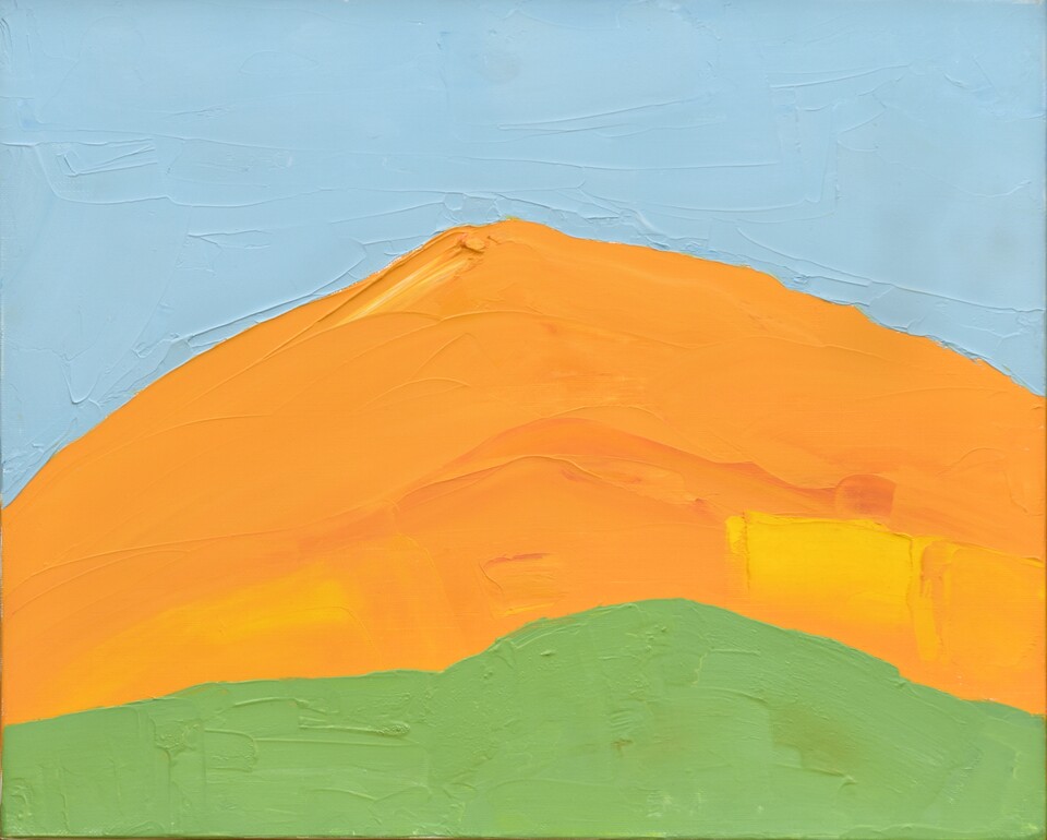 Etel Adnan, Untitled (#42a), 2003, Öl auf Leinwand 33 x 40,5 cm, Hamburger Kunsthalle, Dauerleihgabe der Stiftung Hamburger Kunstsammlungen © Courtesy of artist’s estate &amp; Sfeir-Semler Gallery Beirut/Hamburg