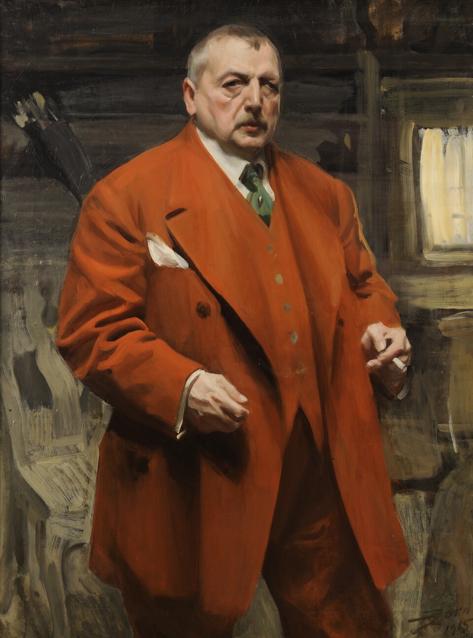 Anders Zorn (1860–1920), Selbstporträt in Rot, 1915, Zornmuseet, Mora  © Zornmuseet, Mora Anders Zorn (1860–1920), Selbstporträt in Rot, 1915, Zornmuseet, Mora  © Zornmuseet, Mora