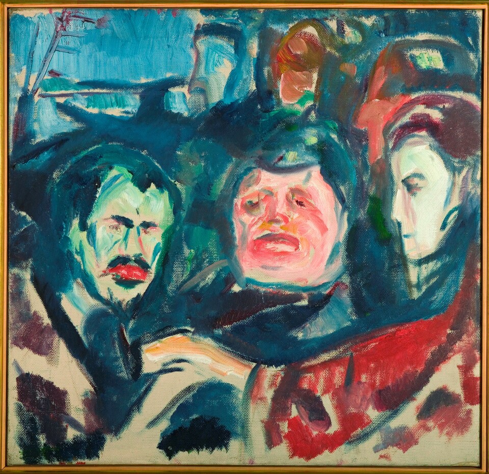 Edvard Munch, Drei Männer, 1927–1930 Öl auf Leinwand, 58 x 60,5 cm WVZ-Nr. Woll M 1621 Munchmuseet, Oslo © Munchmuseet Foto: Munchmuseet