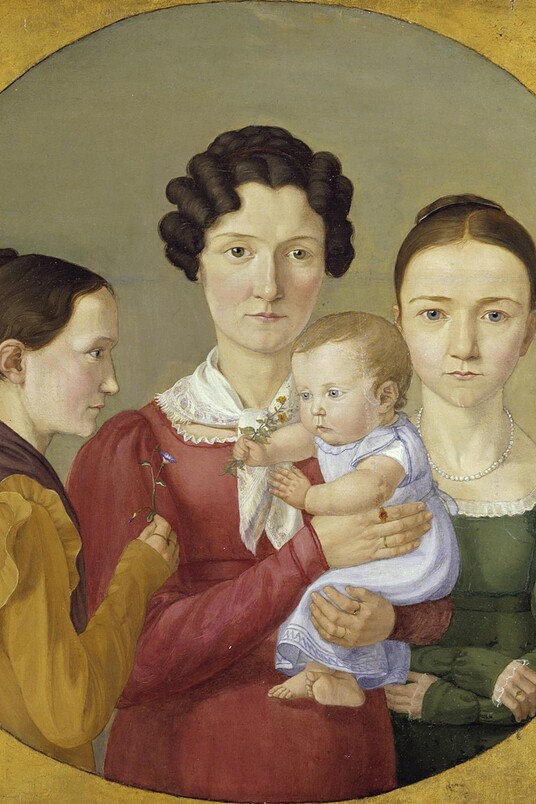 Erwin Speckter, Die Schwestern Malvine, Hermine, Adelheid und Ida Speckter, 1825, Hamburger Kunsthalle / bpk Foto: Elke Walford