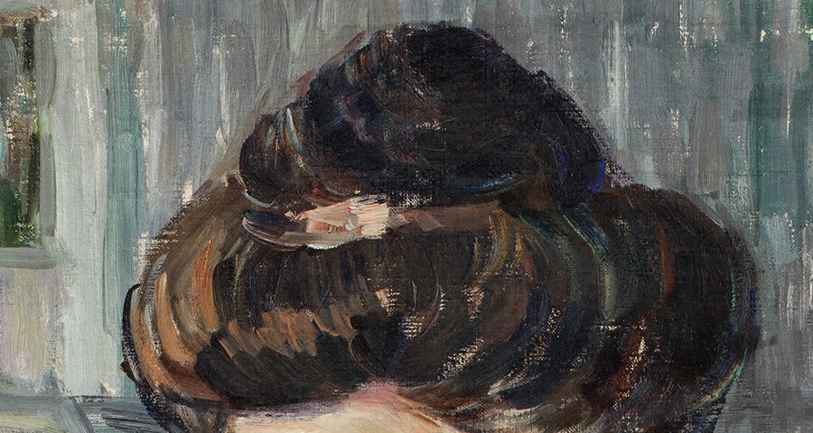 Alma del Banco (1862 - 1943), Japanerin, um 1910, Öl auf Leinwand, 87 x 64 cm, Schenkung Eddy Lübbert, Geestland, im Gedenken an Alma del banco, 2015, © Hamburger Kunsthalle, Foto: Christoph Irrgang