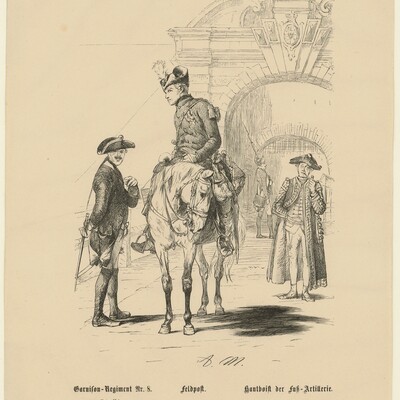 Xylographische Anstalt von Eduard Kretzschmar, Adolph Menzel (1815-1905), Garnison-Regiment Nr. 8, Leipzig, 1850-1856, Druckgraphik, Hamburger Kunsthalle