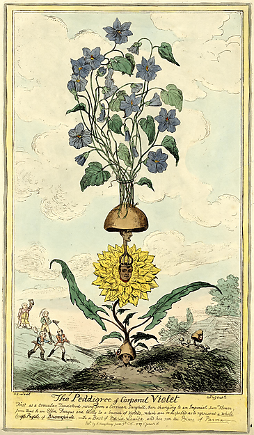 Isaac Cruikshank (1756 - 1810), Billy's Fantoccini or John Bull over Curious 270 x 415 mm Radierung aquarelliert, Museum für Kunst und Gewerbe Hamburg