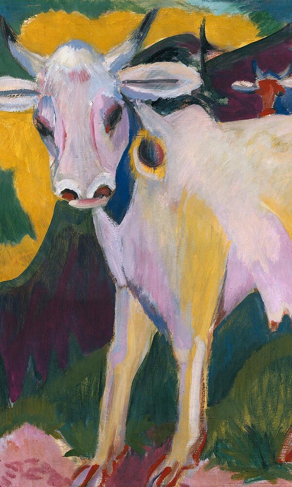 Ernst Ludwig Kirchner (1880 -1938), Die weiße Kuh, 1920, Öl auf Leinwand, © Hamburger Kunsthalle / bpk Foto: Elke Walford 